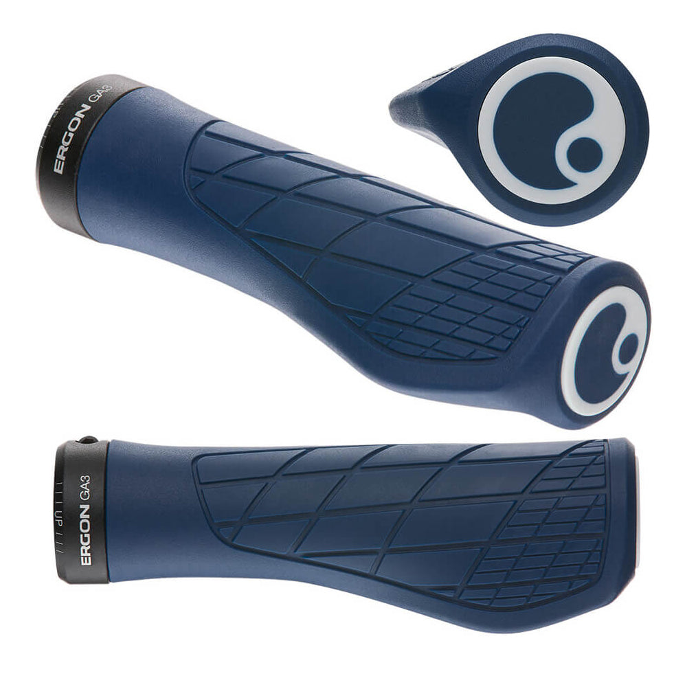 Ergon GA3 Lock On Grips - Nightride Blue - Large - 2020