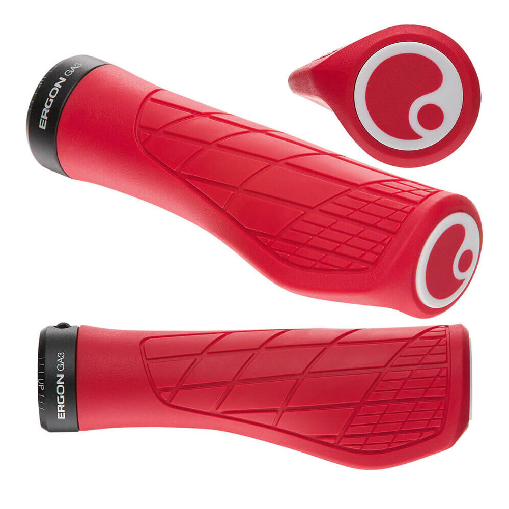 Ergon GA3 Lock On Grips - Risky Red - Large - 2020