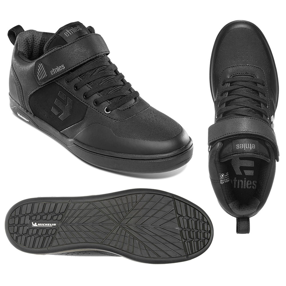 Etnies Culvert Mid Flat Shoes - US 10.0 - Black - Black - Reflective