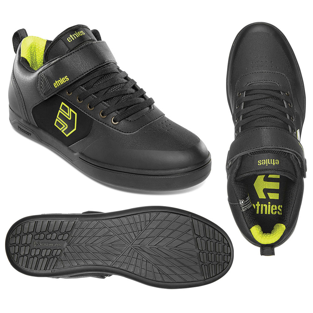 Etnies Culvert Mid Flat Shoes - US 6.0 - Black - Lime