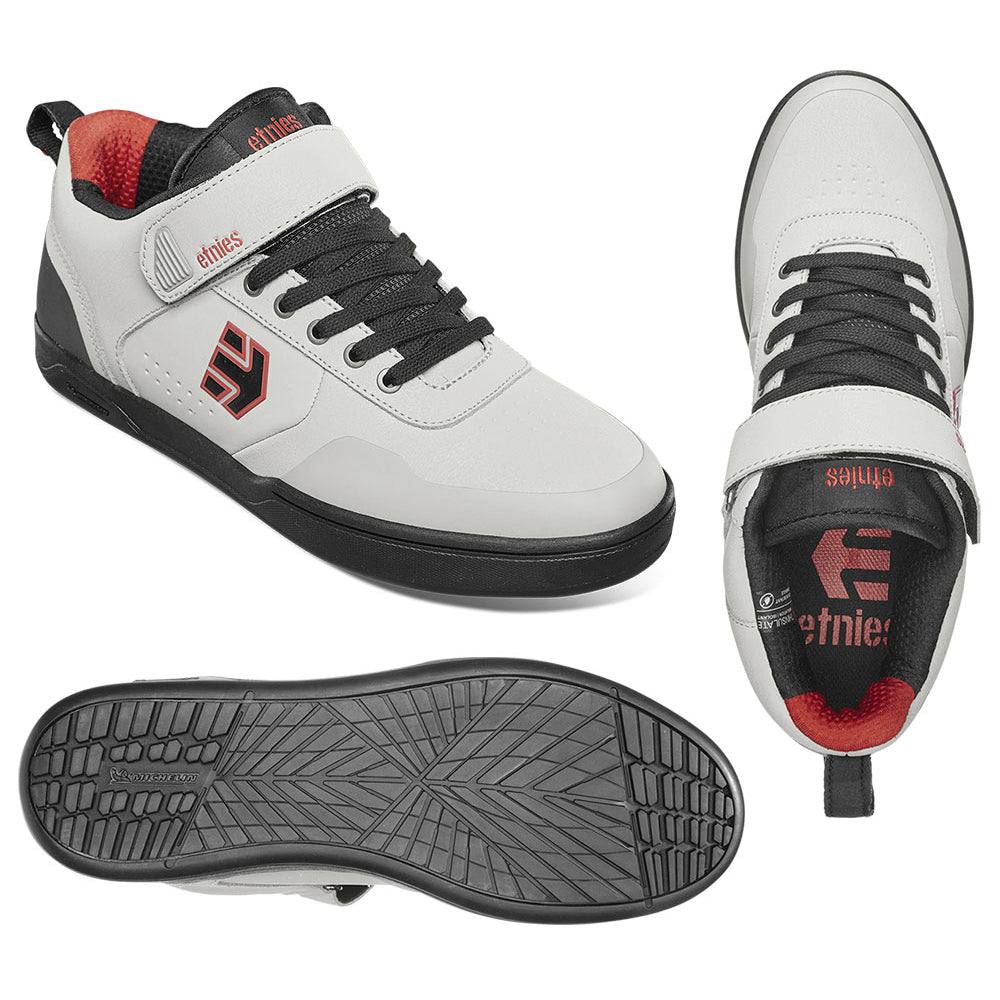 Etnies Culvert Mid Flat Shoes - US 9.0 - Grey - Black - Red