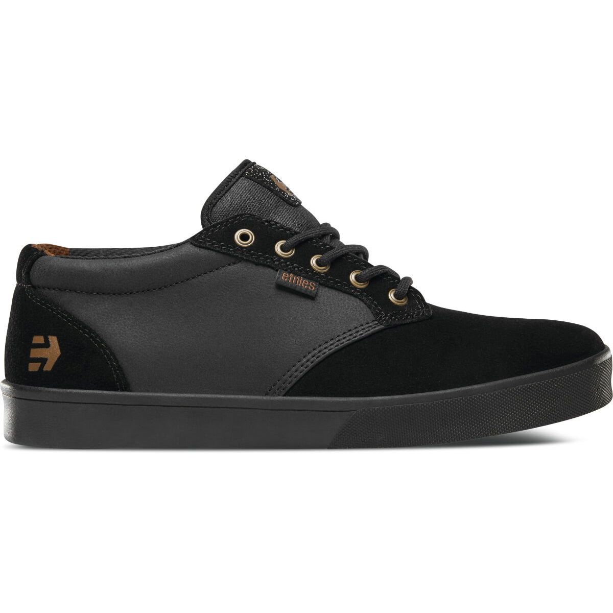 Etnies Jameson Mid Crank Flat Shoes - US 8.0 - Black - Black