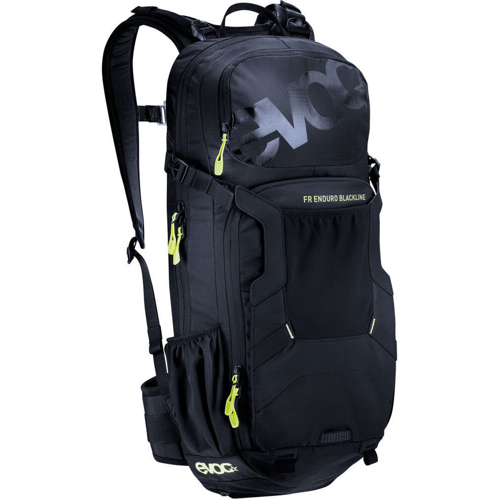 Evoc FR Enduro Blackline 16L Back Protector Pack - Black - 16L Pack - 3L Bladder (Not Included) - Black