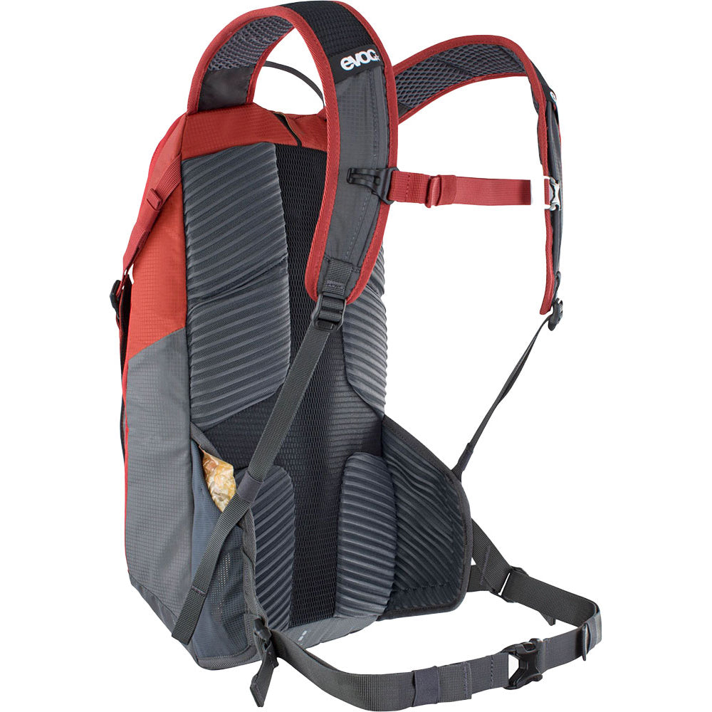 Evoc Ride 12L +2L Bladder Hydration Pack - Chilli Red - Carbon Grey