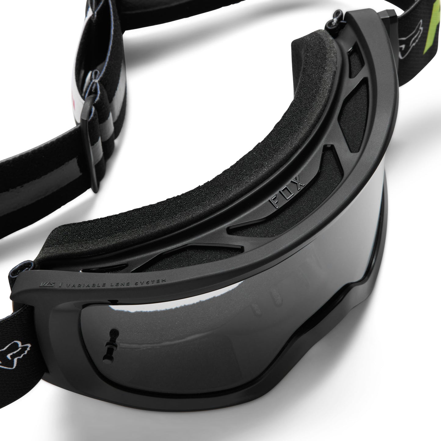 Fox Main Statk Goggles - One Size Fits Most - Black - Red - Smoke Grey Lens