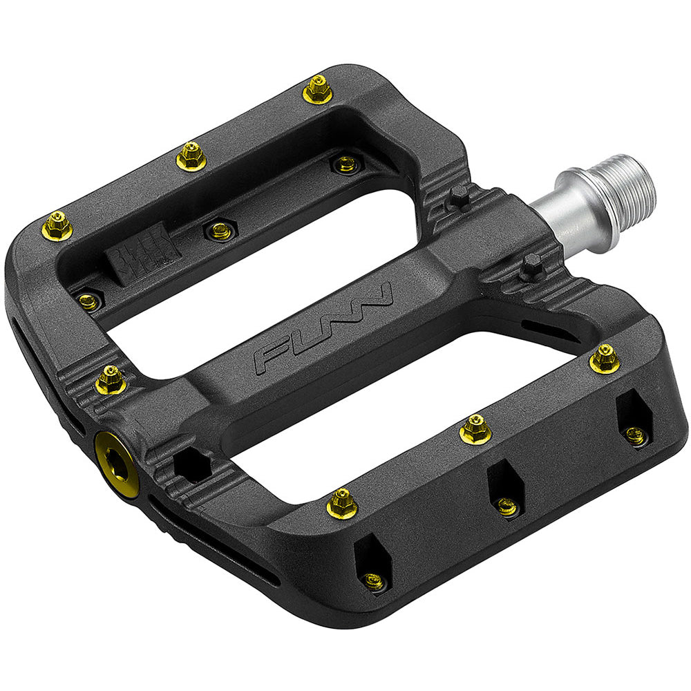 FUNN Black Magic Composite Pedals - Black - Gold