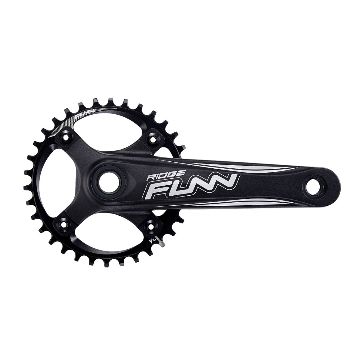 FUNN Ridge Crankset - 24mm - 104 BCD - 6mm Non Boost - Black - 175mm - 68-73mm - 32T