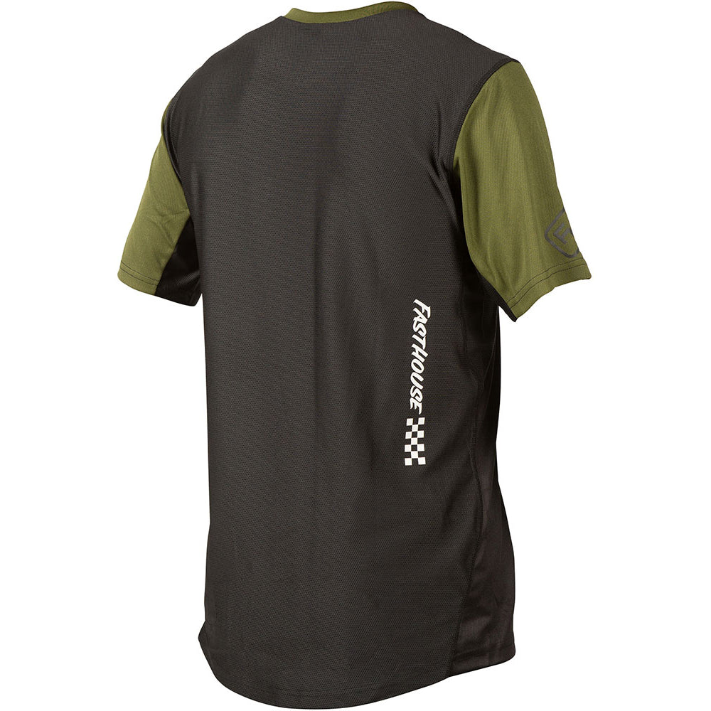 Fasthouse Alloy Block Short Sleeve Jersey - 2XL - Olive - Black