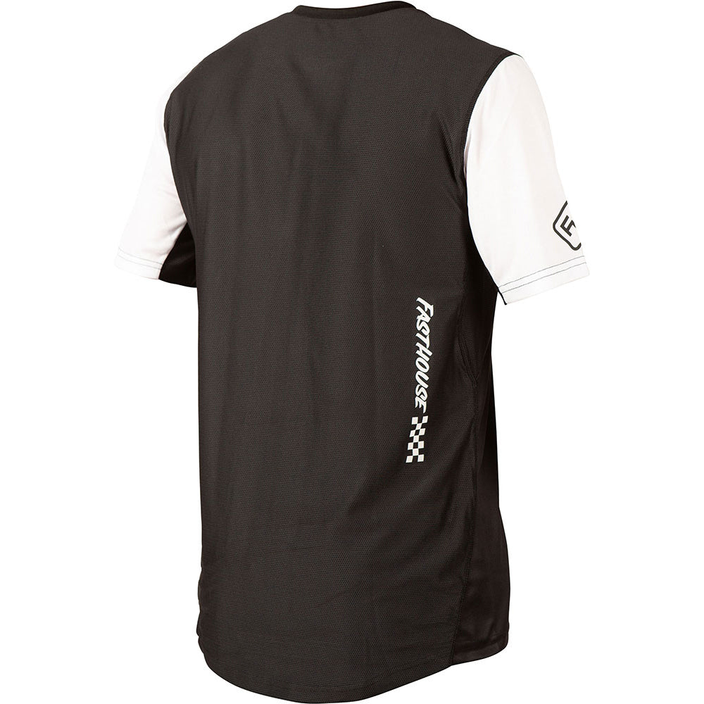 Fasthouse Alloy Block Short Sleeve Jersey - M - White - Black