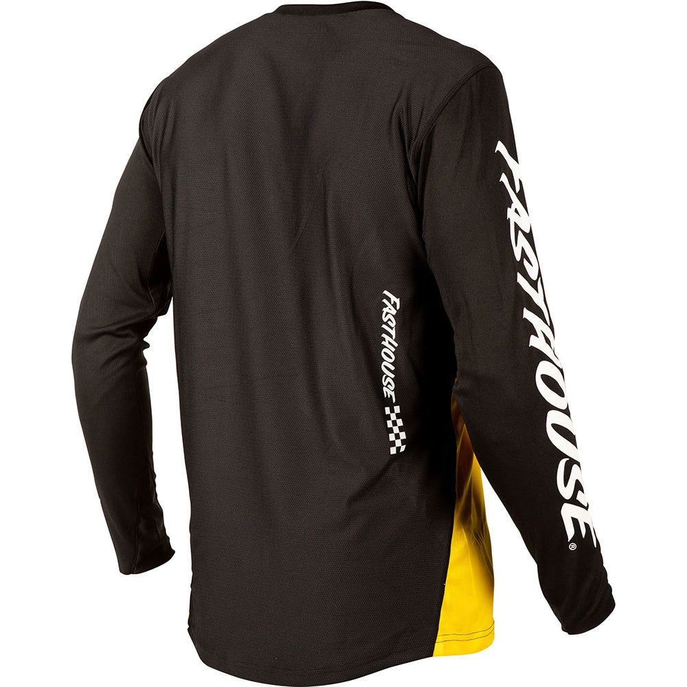 Fasthouse Alloy Kilo Youth Long Sleeve Jersey - Youth M - Black - Yellow