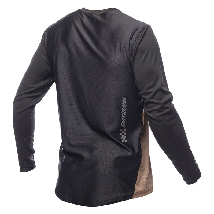 Fasthouse Alloy Mesa Long Sleeve Jersey - M - Heather Gold - Brown