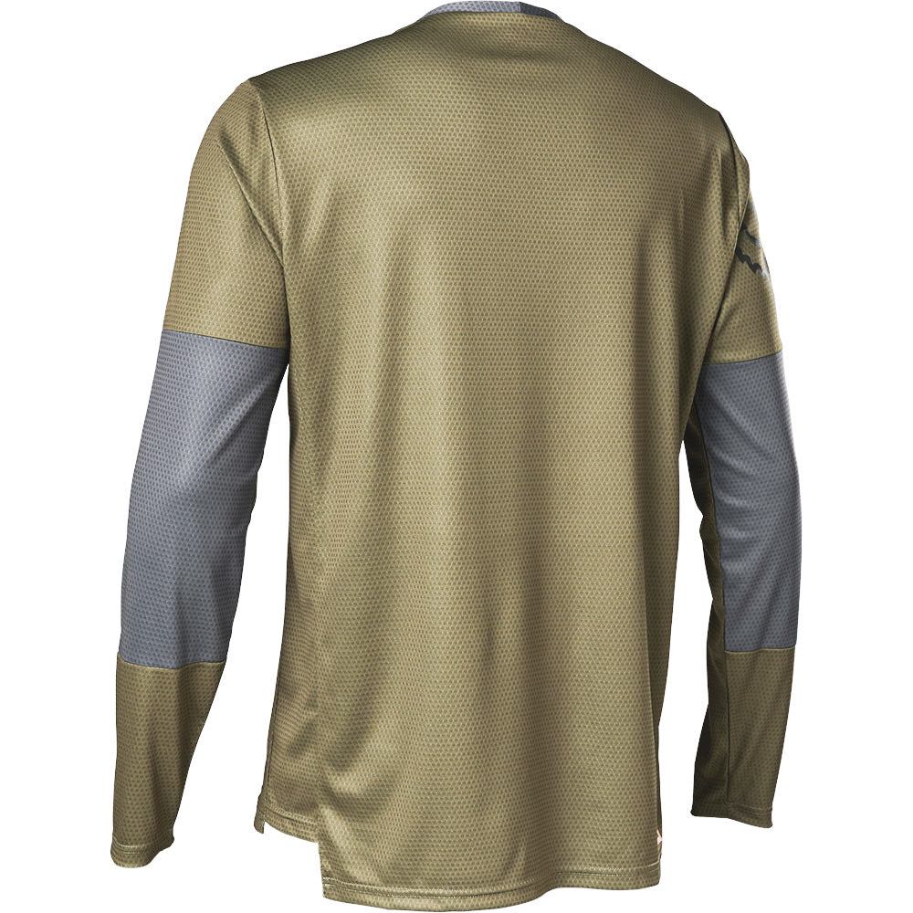Fox Defend Long Sleeve Jersey - M - Moth Bark