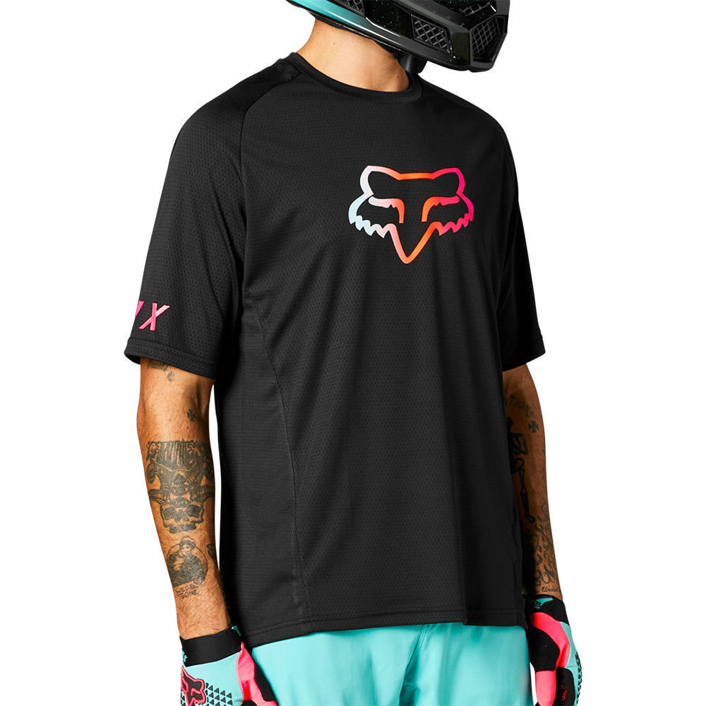 Fox Defend Short Sleeve Jersey - L - Bike Park Black