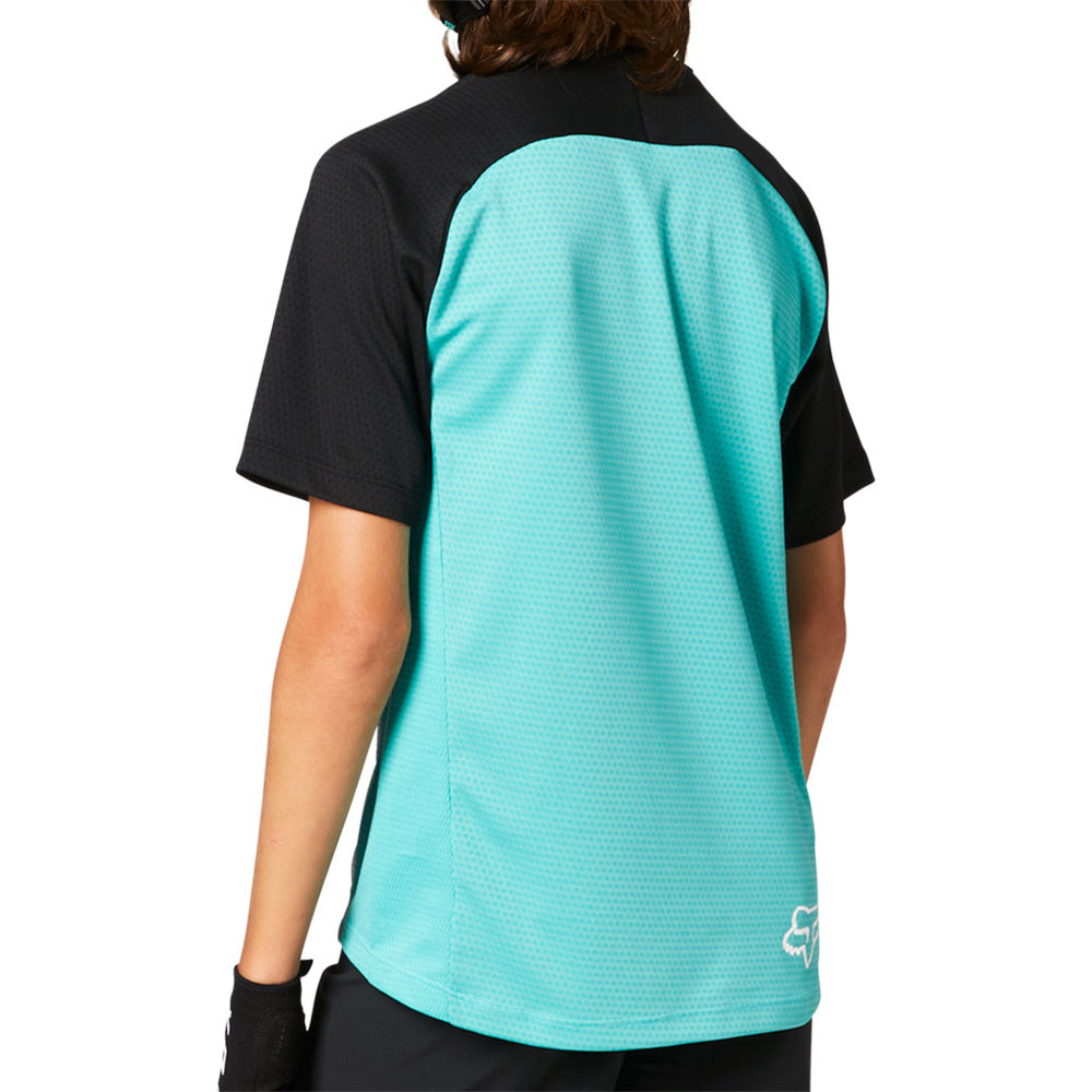 Fox Defend Youth Short Sleeve Jersey - L - Teal