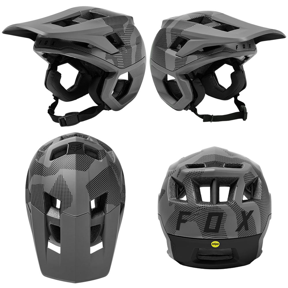 Fox Dropframe Pro MIPS Helmet - L - Camo Grey Camo - AS-NZS 2063-2008 Standard