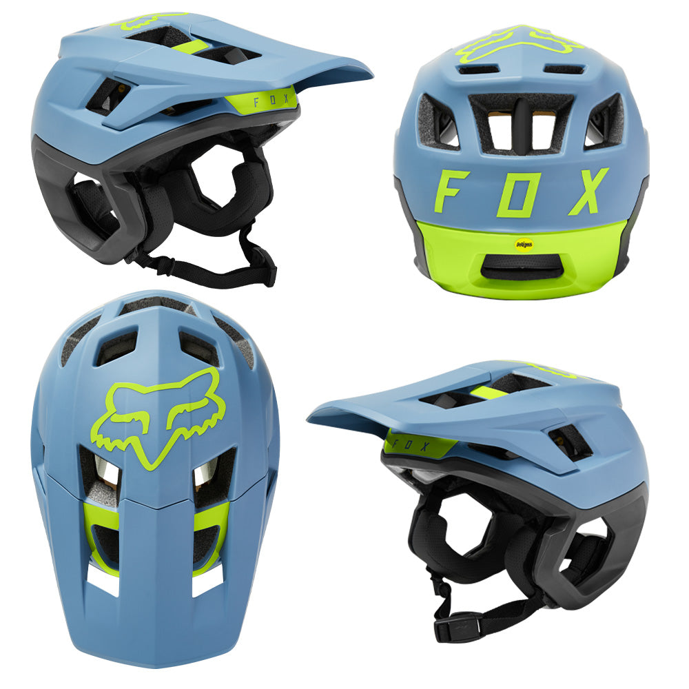 Fox Dropframe Pro MIPS Helmet - L - Dusty Blue - AS-NZS 2063-2008 Standard