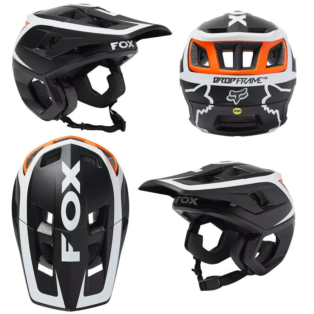 Fox Dropframe Pro MIPS Helmet - L - Dvide Black - AS-NZS 2063-2008 Standard