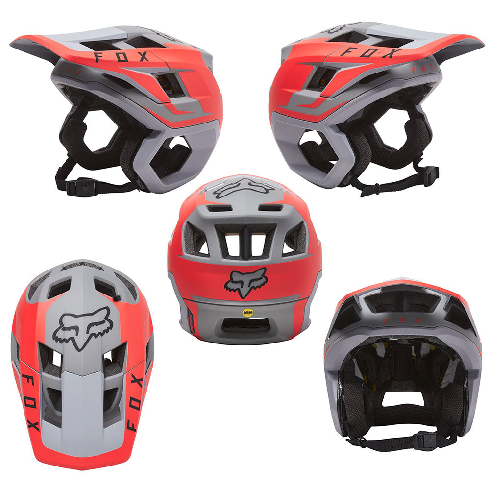 Fox Dropframe Pro MIPS Helmet - M - Sideswipe Light Grey - AS-NZSÂ 2063-2008 Standard