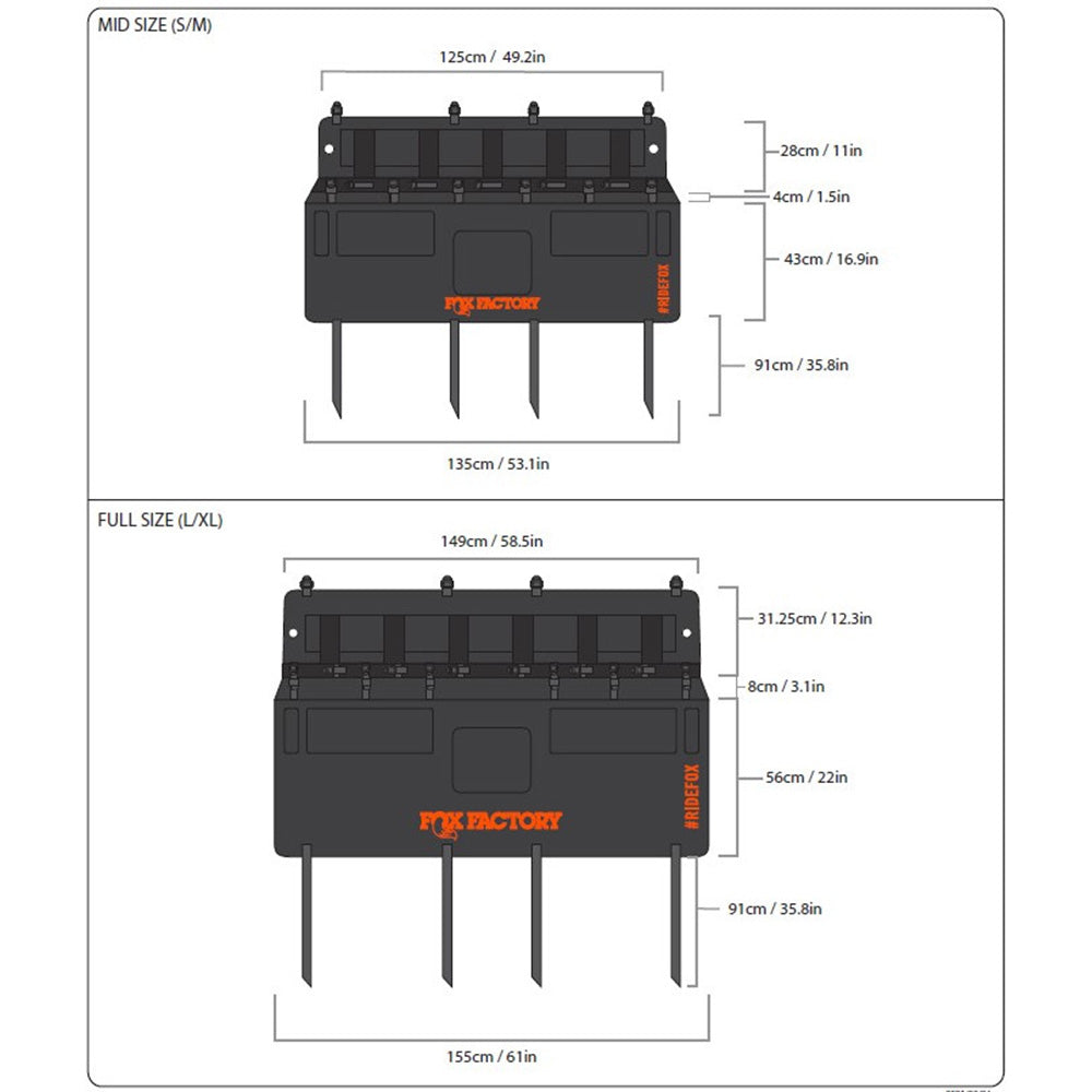 Fox Factory Overland Tailgate Pad - M - Black - Tailgate Pad