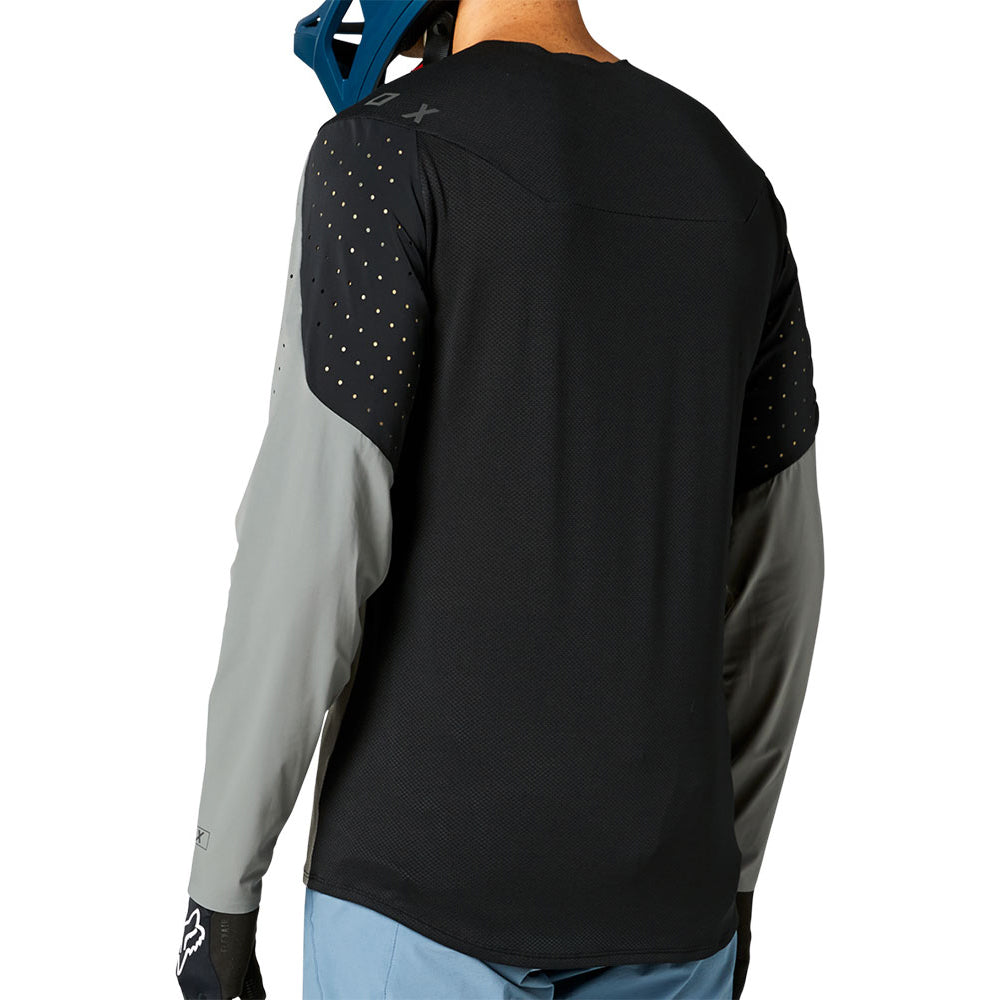 Fox Flexair Delta Long Sleeve Jersey - S - Pewter