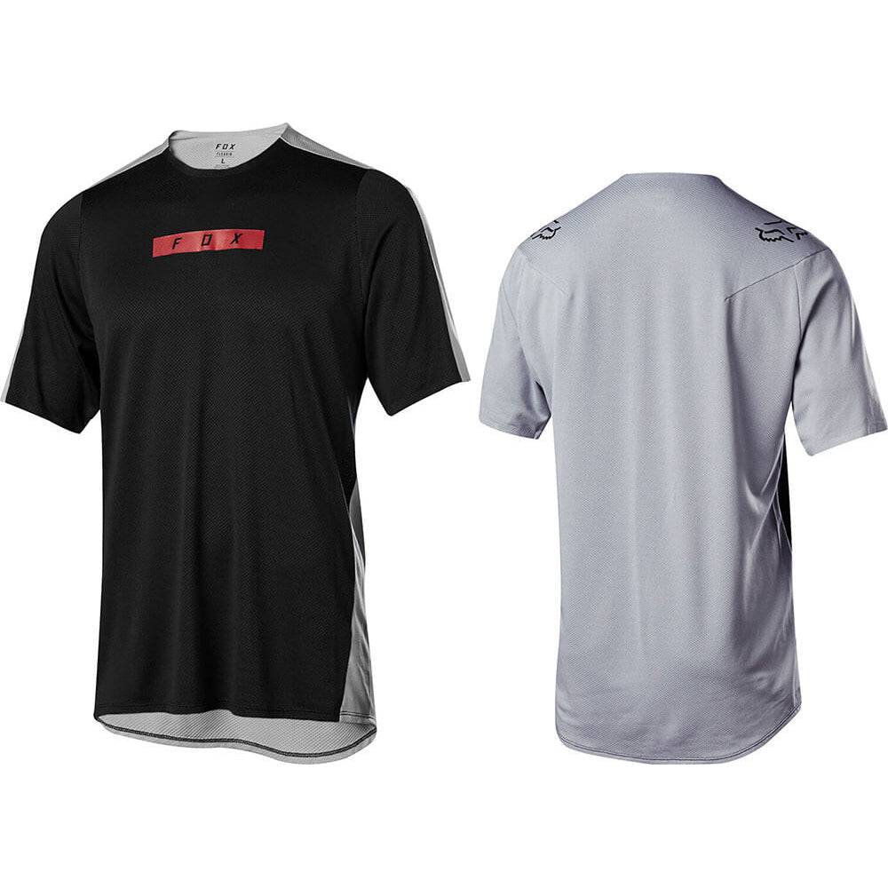 Fox Flexair Delta Short Sleeve Jersey - M - Black - Grey