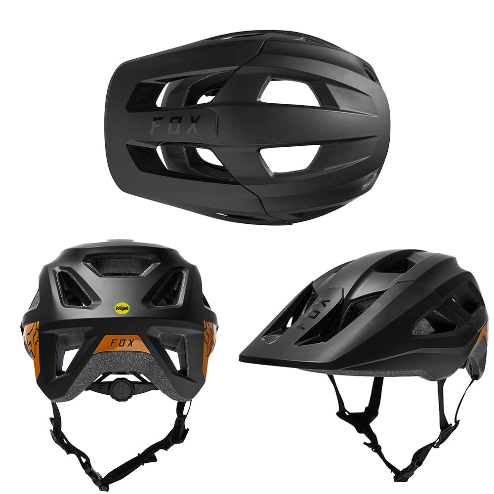 Fox Mainframe Youth MIPS Helmet - Youth - One Size Fits Most - Black - Gold - AS-NZ 2063-2008 Standard
