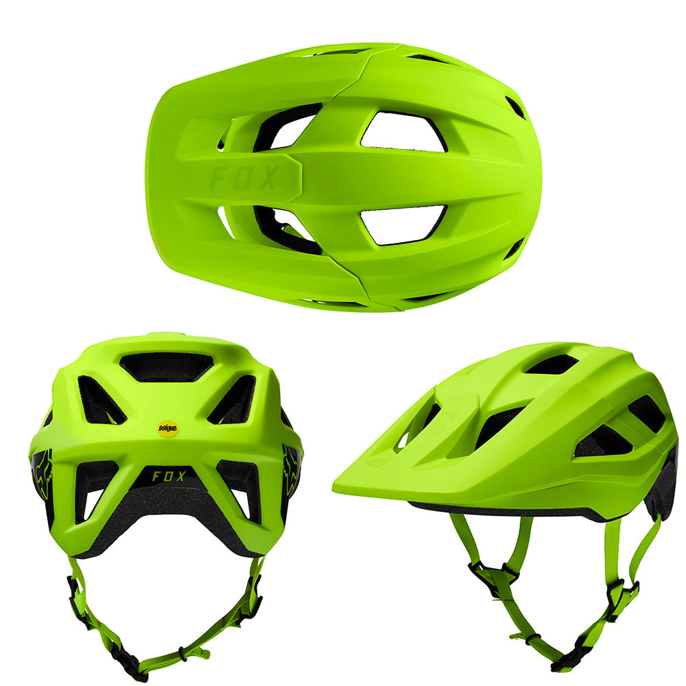 Fox Mainframe Youth MIPS Helmet - Youth - One Size Fits Most - Fluorescent Yellow - AS-NZS 2063-2008 Standard