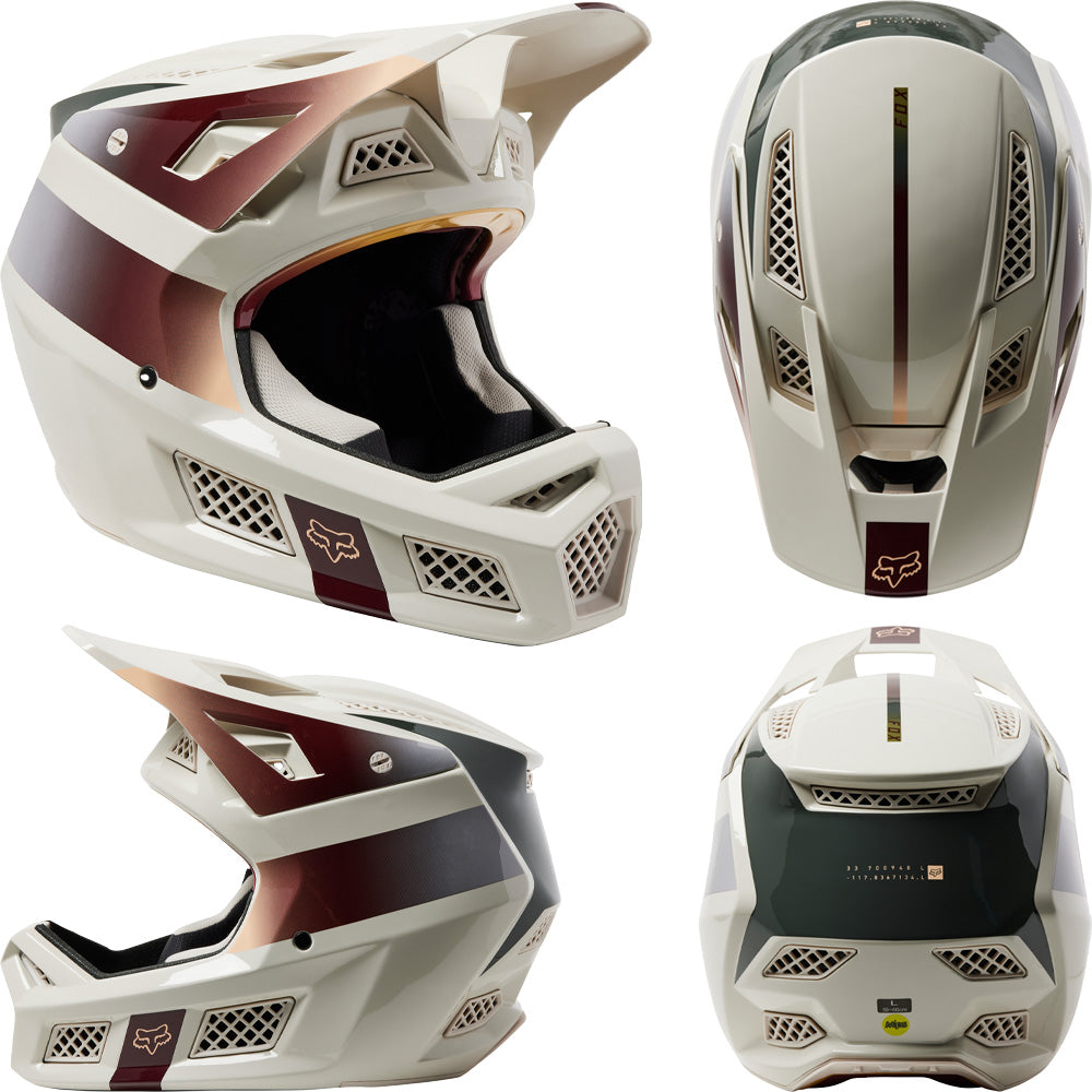 Fox Rampage Pro Carbon Helmet - XL - Glnt Vintage White