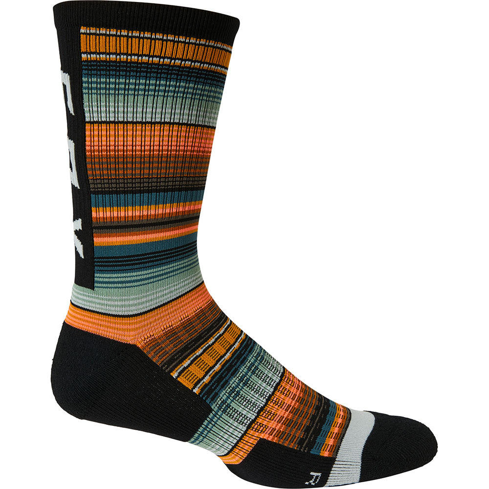 Fox Ranger 8 Inch Cushion Socks - L-XL - Green - Orange