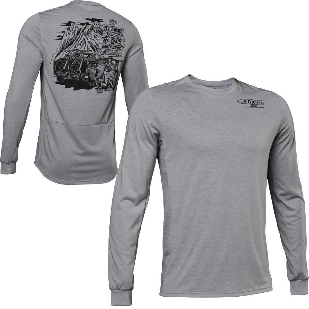 Fox Ranger Dri-Release Long Sleeve Jersey - S - Steel Grey