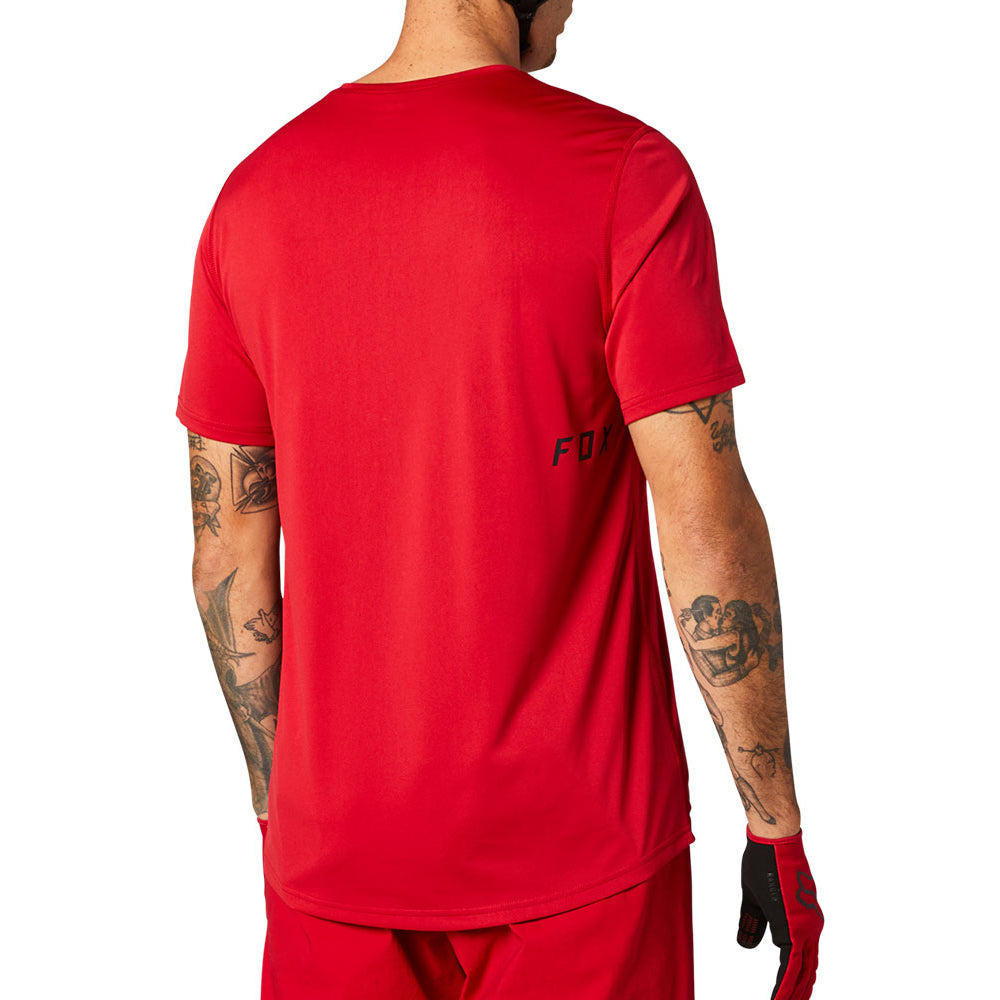 Fox Ranger Short Sleeve Jersey - S - Block Chili