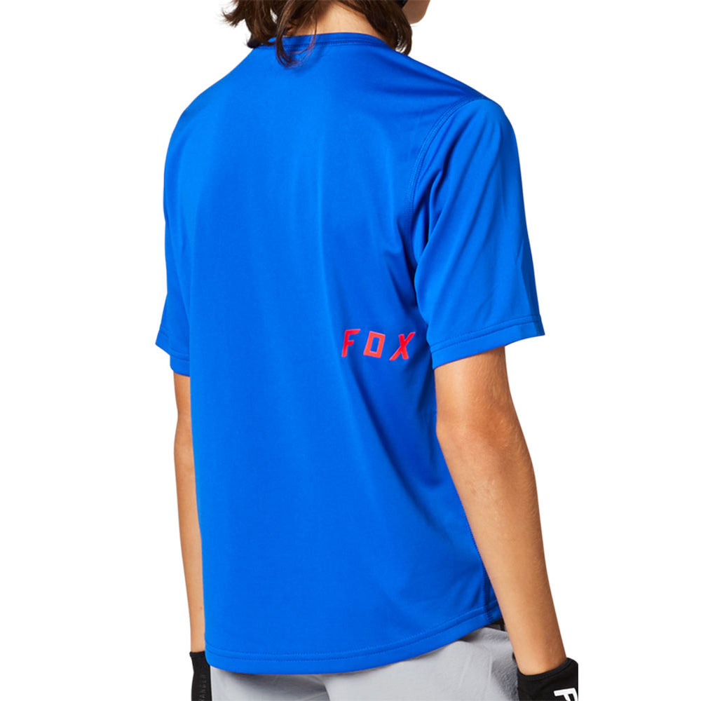Fox Ranger Youth Short Sleeve Jersey - M - Blue