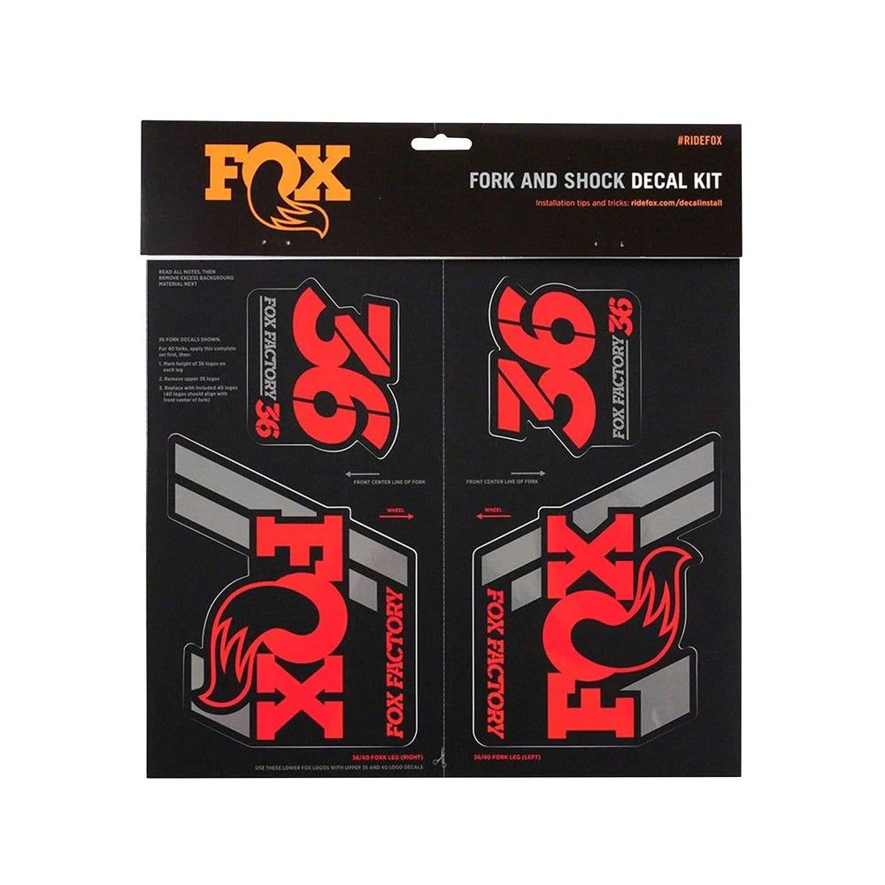 Fox Shox Heritage Fork And Shock Decal Kit - Red - 2022