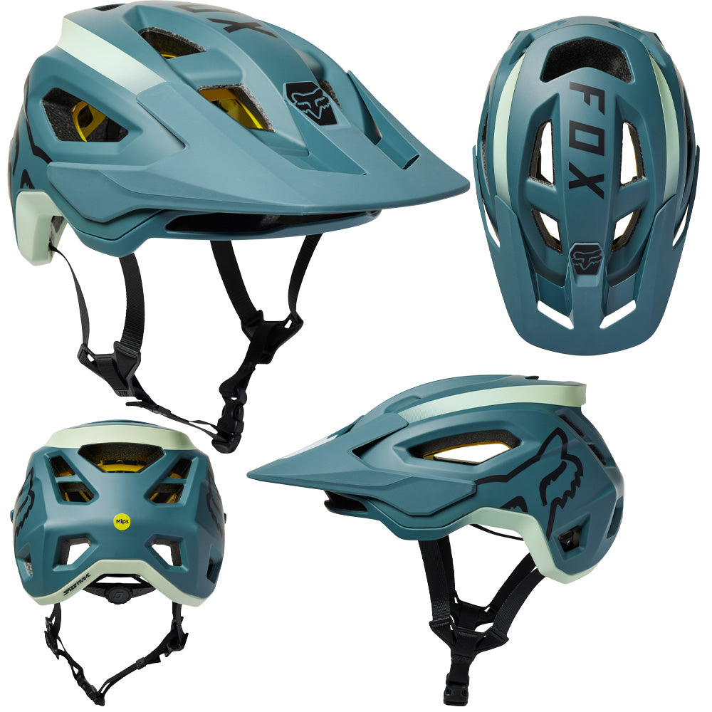 Fox Speedframe MIPS Helmet - S - Vnish Sea Foam