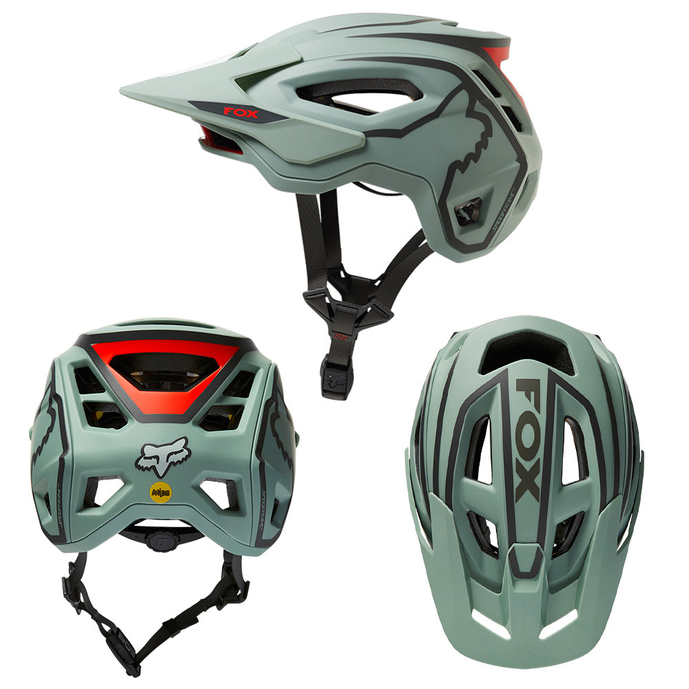 Fox Speedframe Pro MIPS Helmet - L - Dvide Eucalyptus - AS-NZS 2063-2008 Standard