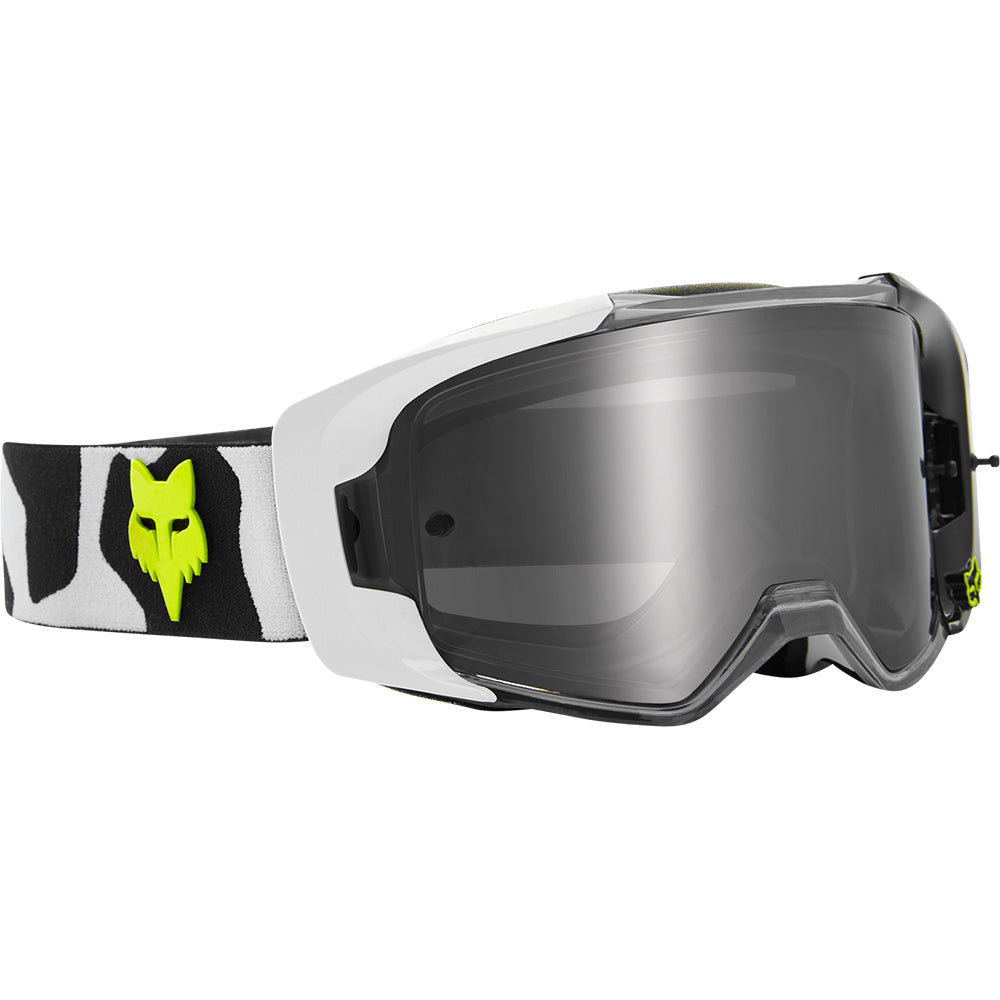 Fox Vue Goggles - One Size Fits Most - Psycosis Black - White - Spark Silver Mirror Lens