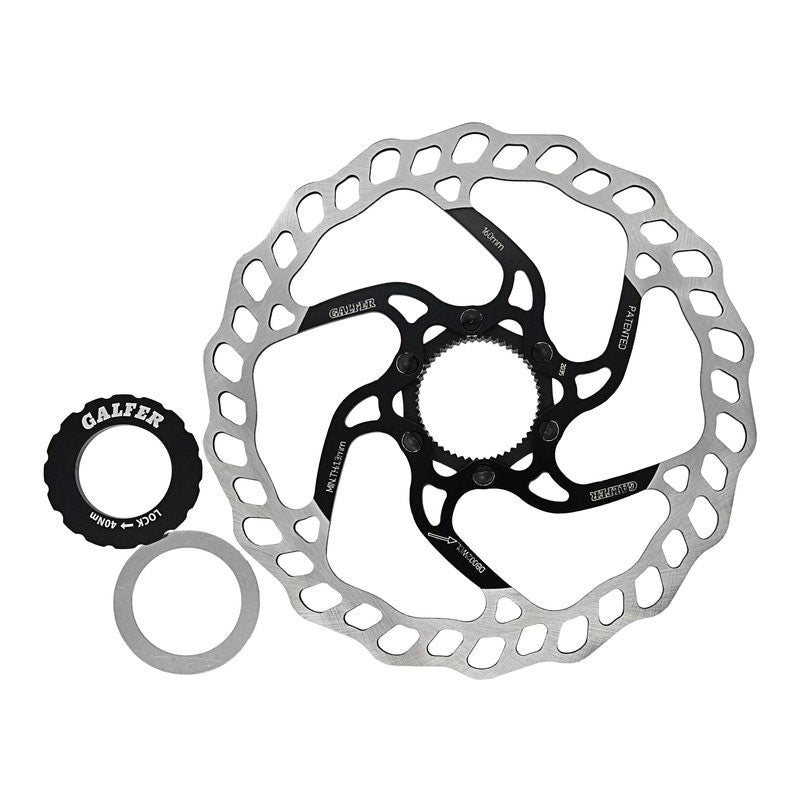 Galfer Wave Centerlock Disc Brake Rotor - 160mm - Standard - 1.8mm Thick - Centrelock