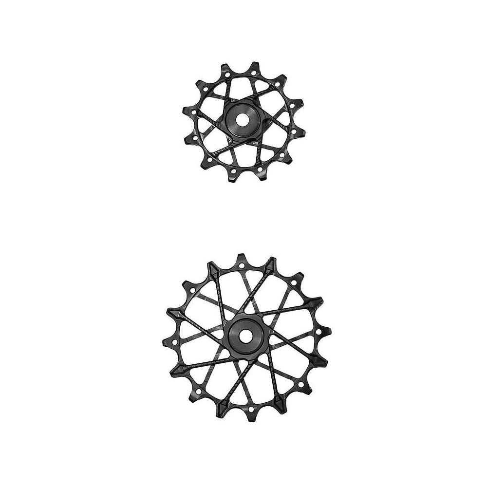 Garbaruk Rear Derailleur Pulleys - Black - Suits SRAM 11-12Spd Standard Cage - 12T - 14T - Pair