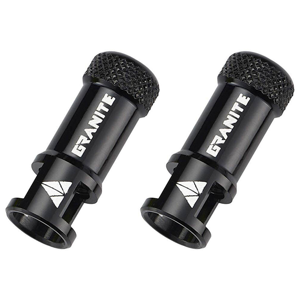 Granite Design Juicy Nipple Valve Cap Pair - Black