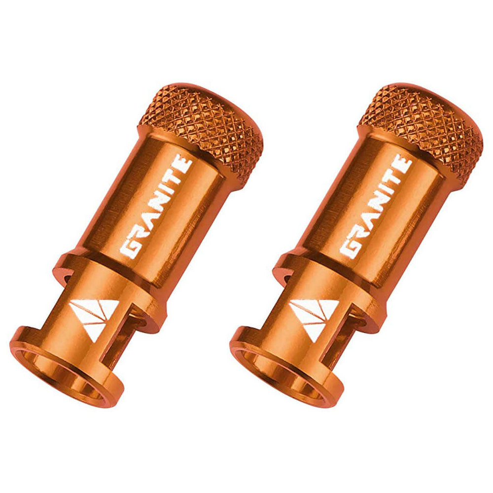 Granite Design Juicy Nipple Valve Cap Pair - Orange