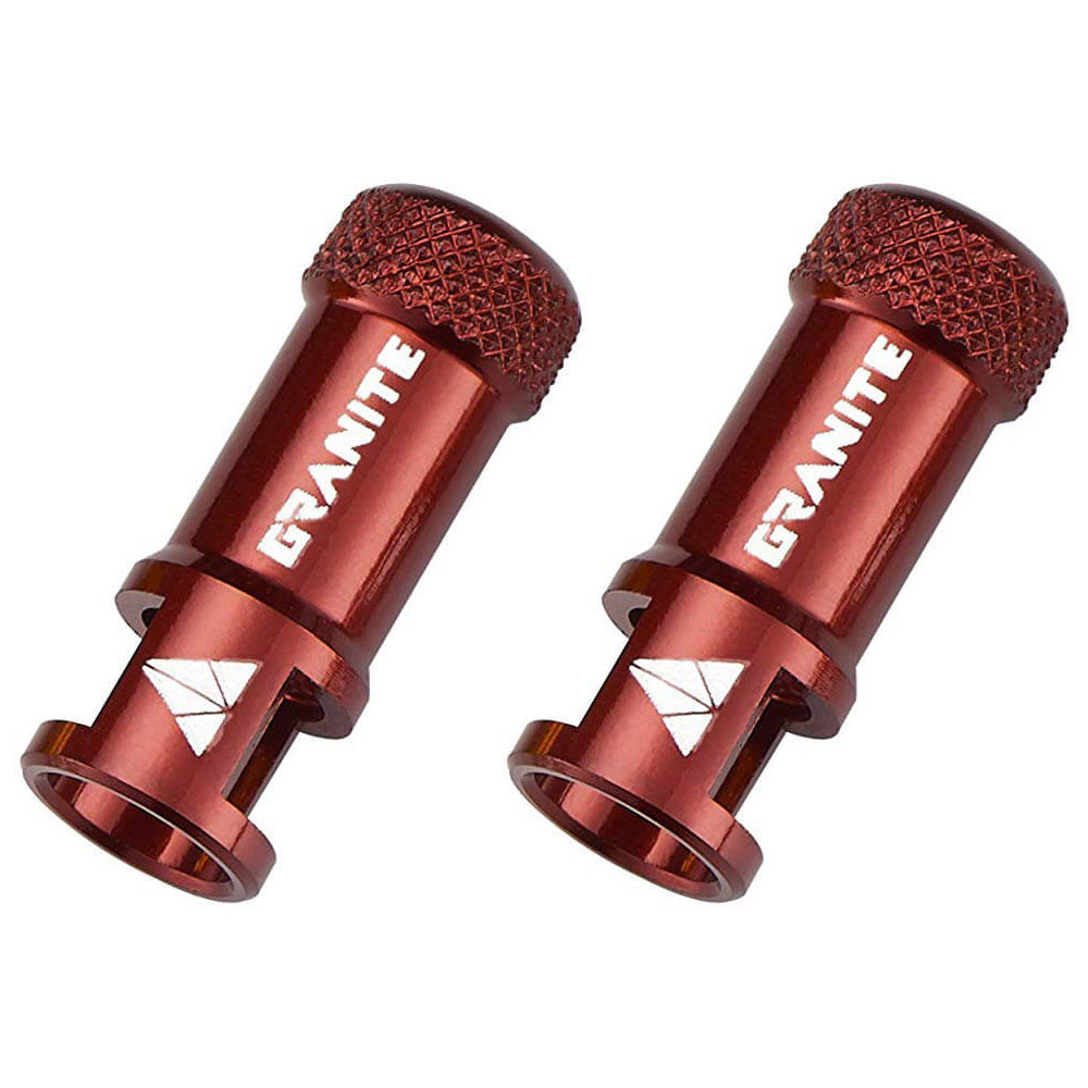 Granite Design Juicy Nipple Valve Cap Pair - Red