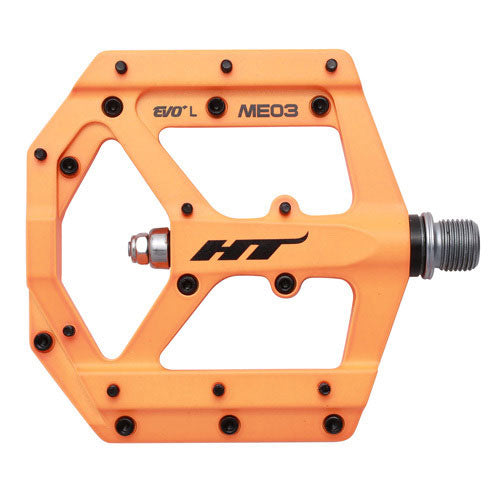 HT ME03 Magnesium Flat Pedals - Neon Orange