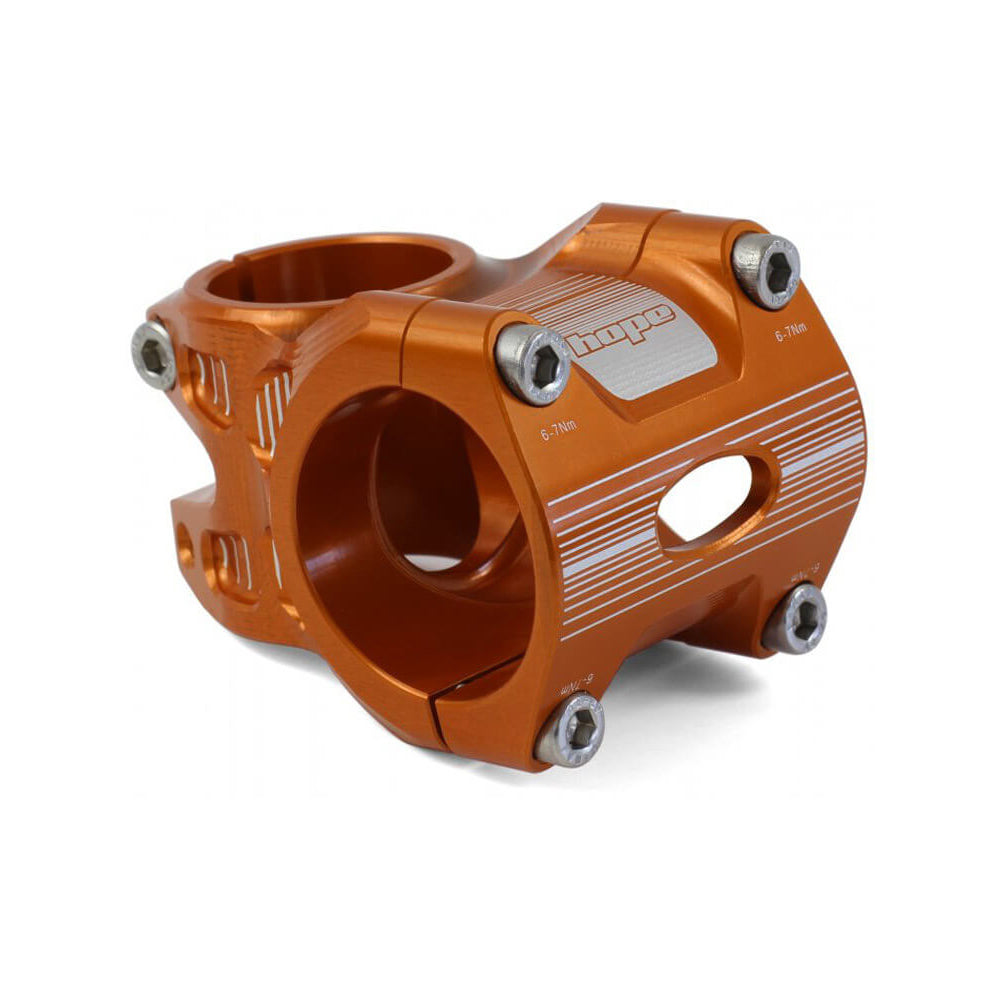 Hope AM-Freeride 35mm Bar Clamp Stem - Orange - 35mm - 50mm x 0 Degree - 1 1-8th Inch