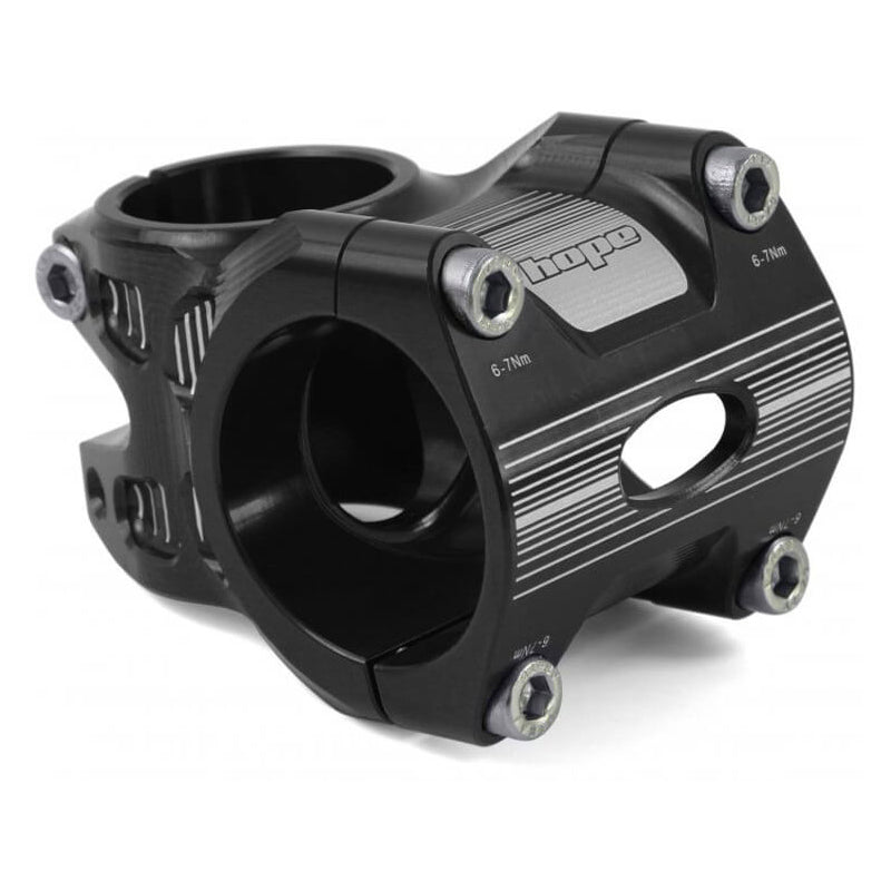 Hope AM-Freeride 35mm Bar Clamp Stem - Black - 35mm - 35mm x 0 Degree - 1 1-8th Inch