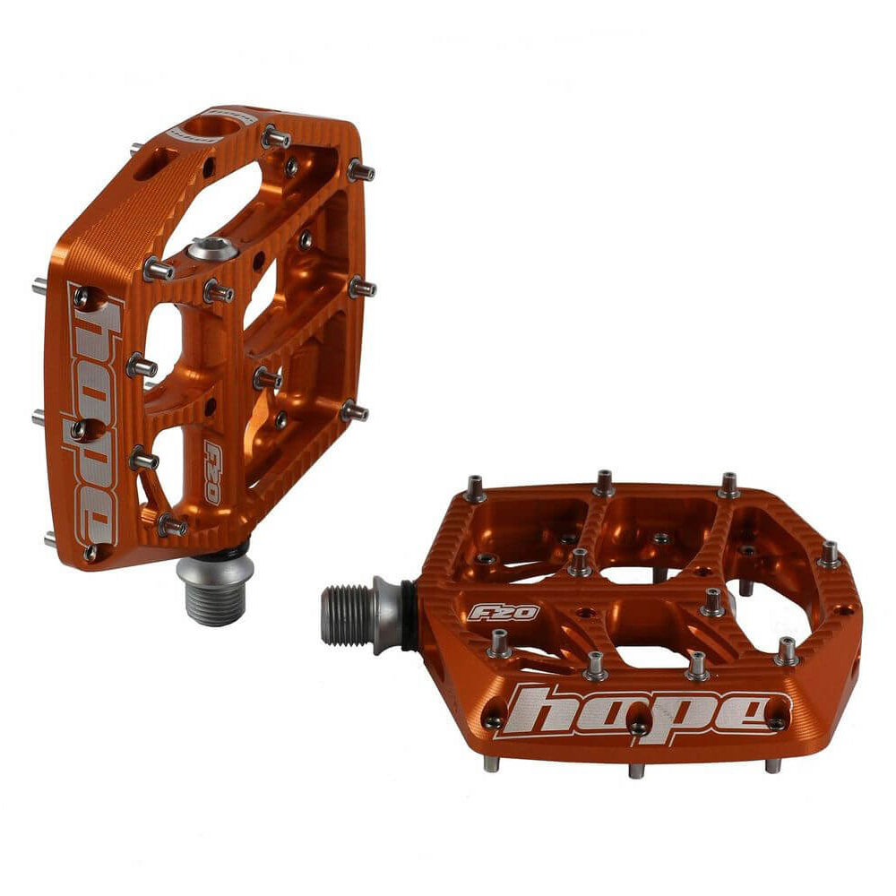 Hope F20 Alloy Flat Pedals - Orange