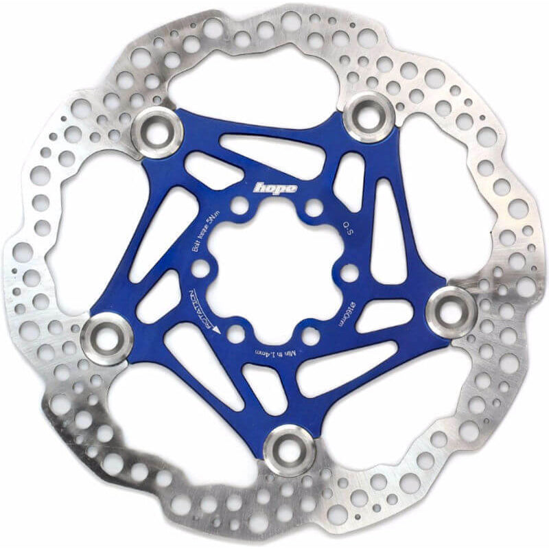 Hope Floating Disc Brake Rotor - Blue - 160mm - 6 Bolt
