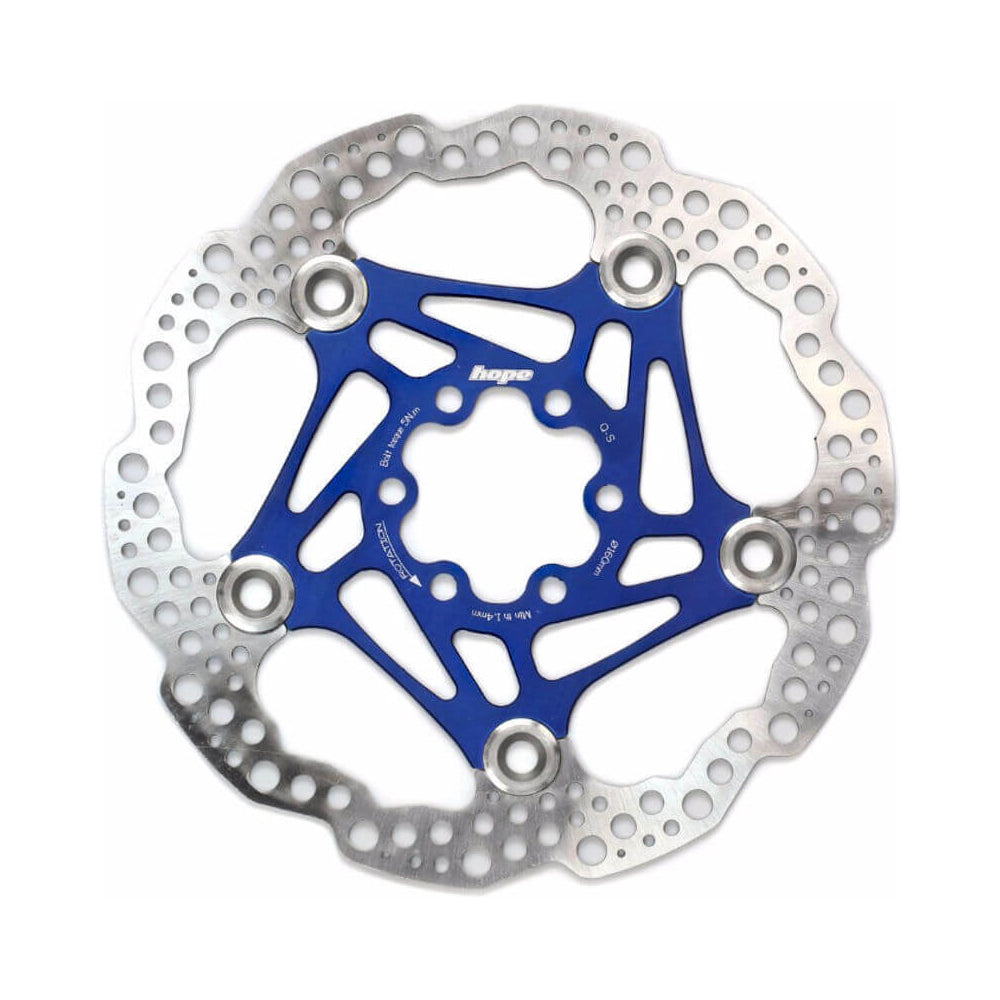 Hope Floating Disc Brake Rotor - Blue - 220mm - 6 Bolt