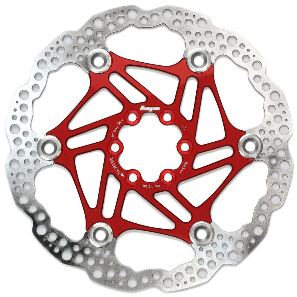 Hope Floating Disc Brake Rotor - Red - 203mm - 6 Bolt