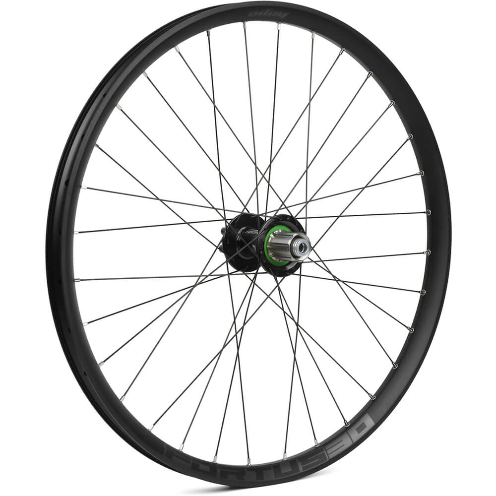 Hope Fortus Pro 4 Rear Wheel - Shimano HG Splined - Black - 12x148mm Boost - 6 Bolt - 30mm - Rear - 27.5 Inch