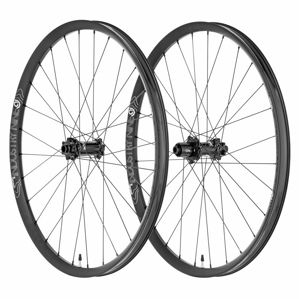 Industry Nine Enduro S Wheelset - Shimano Micro Spline - Black - F-15x110mm Boost R-12x148mm Boost - 6 Bolt - Front and Rear - 27.5 Inch